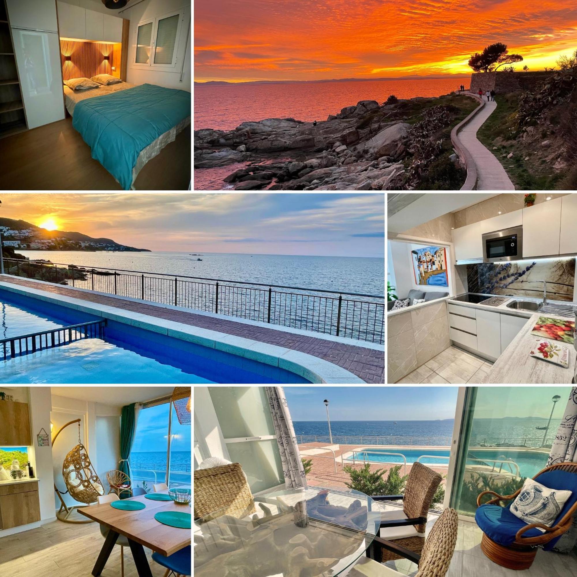 Magnifique Appartement En Front De Mer, Caneylles Roses Ngoại thất bức ảnh